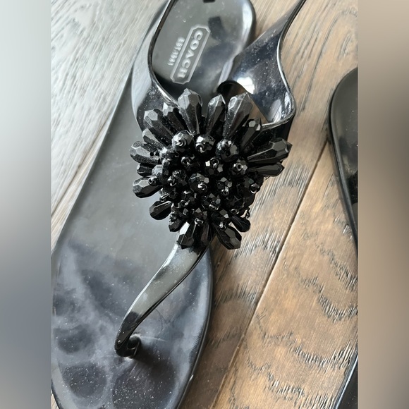 Coach black jelly sandals- - Picture 4 of 5